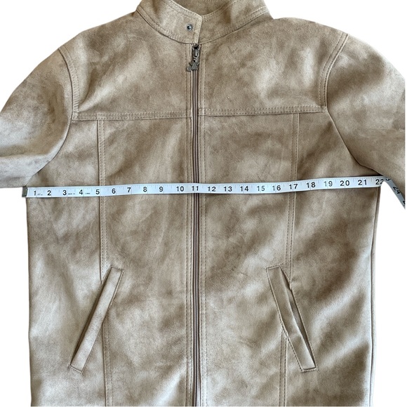 Suede Leather Bomber Jacket GA Milano Made in Italy Men’s Large - Picture 15 of 16